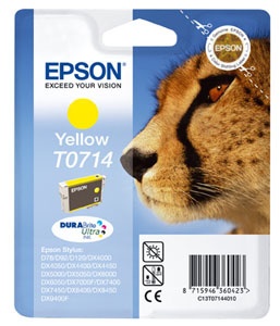 T07144011 Tintapatron Stylus D78, D92, D120 nyomtatókhoz, EPSON, sárga, 5,5ml